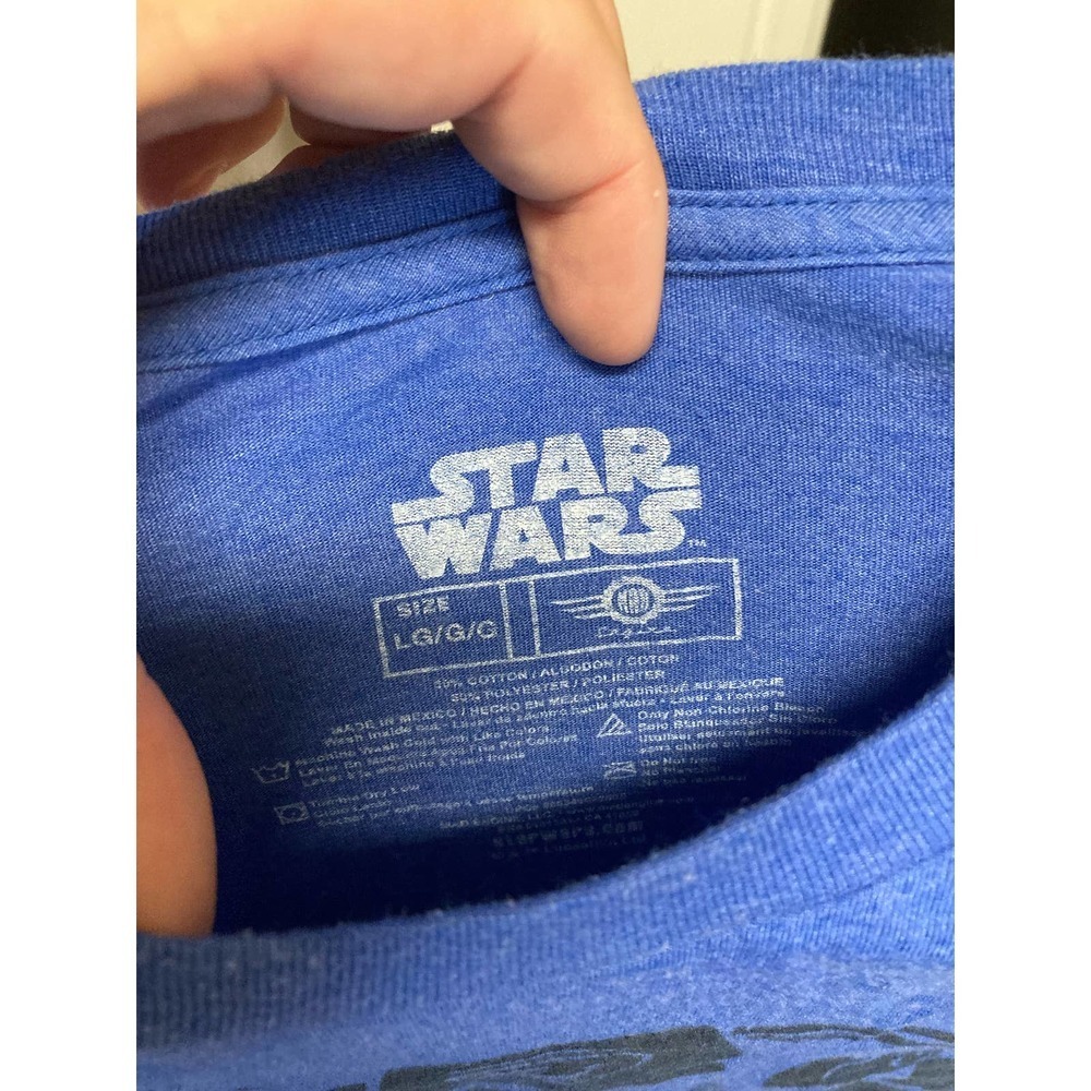 Star Wars R2D2 Blue Shirt Size L - Picture 2 of 3